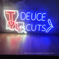 Drop Shipping Customized Acrylic Neon Led  Light Sign Electronic Advertising Sign for Barber Shop Decoration